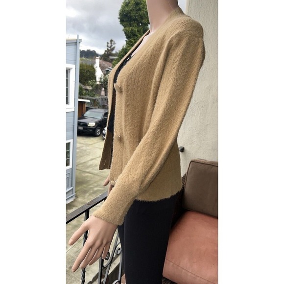 Cupcake Clothing LTD Women's Small Soft Button Up Tan Cardigan Sweater - Picture 2 of 7